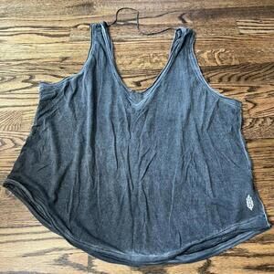 Grey loose boho activewear Free People Movement tank top